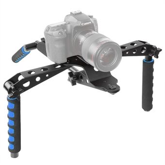 Aluminiumlegering Vikbar DSLR Rig Movie Kit Shoulder Mount Support Rig Stabilisator för Canon Nikon Sony etc. DSLR kameror