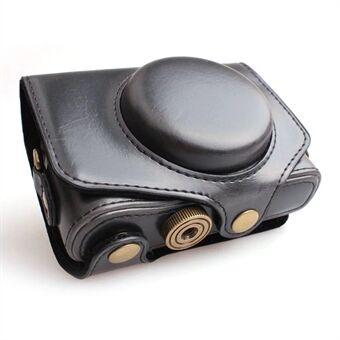 PU läderkamera skyddsfodral med axelrem för Canon SX720/ SX700/ SX730/ SX740 HS