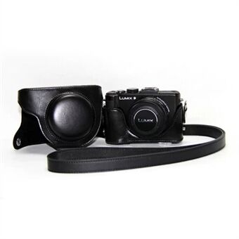 Skyddskameraväska i läder med axelrem för Panasonic LX7 / LX5 / LX3
