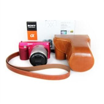 PU Leather Protective Camera Case Bag for Sony NEX-F3 18-55mm