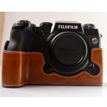 PU läder halvbotten kamera skyddsfodral för Fujifilm X-H1