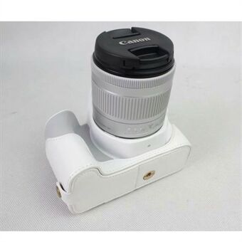 PU-läder halvbottnad kameraskyddsfodral för Canon EOS 200D