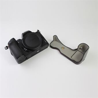 Kvalitets PU-läder halvbottnad skyddsfodral för Nikon Z50