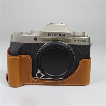PU-läderkamera halvfodral till Fujifilm Fuji X-T200 / XT200