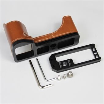 Kamerahalvfodral i äkta läder för Sony A7R4 / A9 II