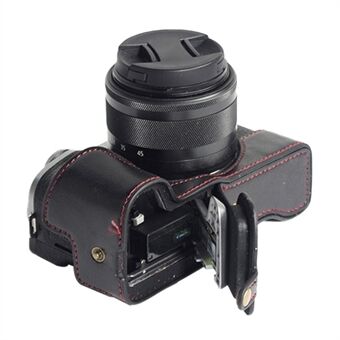 Kameraskydd i PU-läder under fodral med batteriöppning för Canon EOS M6 Mark II