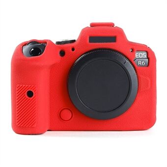For Canon EOS R6 Litchi Texture Silicone DSLR Camera Protective Cover Case