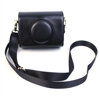 PU Leather Camera Bag for Sony ZV-1 Camera Shoulder Bag Horizontal Style Protective Cover