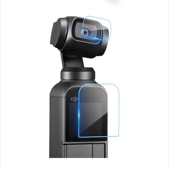[2st + 2st] DX-60 HD linsskydd i härdat glas + skärmskyddsfilm för DJI OSMO Pocket Camera