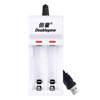 DOUBLEPOW DP-UK21 USB 2-platsladdare för uppladdningsbar AA/AAA Ni-CD/Ni-Mh individuell batteriladdare