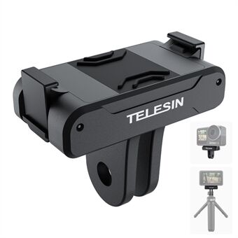 TELESIN OA-TPM-T04 för DJI Action 3 Nylon+aluminiumlegering Magnetisk kameraadapter med två klor