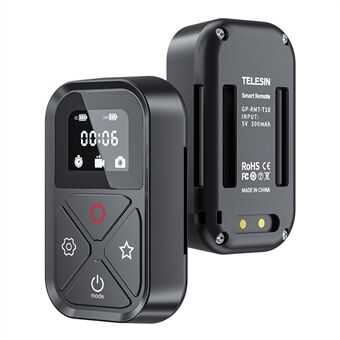 TELESIN GP-RMT-T10 T10 80m WiFi Bluetooth-fjärrkontroll med skärm för GoPro Hero 10/9/8/Max