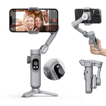 AOCHUAN Smart X Pro Smartphone Stabilisator med OLED LCD-skärm Handhållen Gimbal Stabilizer Bärbar stativtelefonhållare för fotografering Trådlös laddning