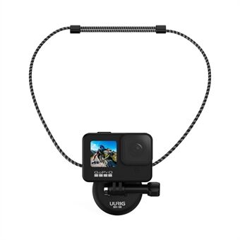 UURIG Magnetic Quick-Release Stand för GoPro Hero 8/9/10 actionkamerahållare med 1/4" skruv och rem