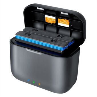 AMAGISN Snabbladdningsfodral för Insta360 X2 Action Camera Bärbar batteriladdningsbox med SD-kortplatser