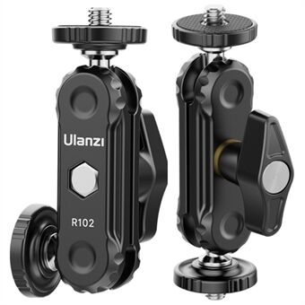 ULANZI R102 2st dubbla kulhuvuden magisk armhållare med 1/4\'\' skruvfäste för kamera videoljusmonitor Fotografitillbehör