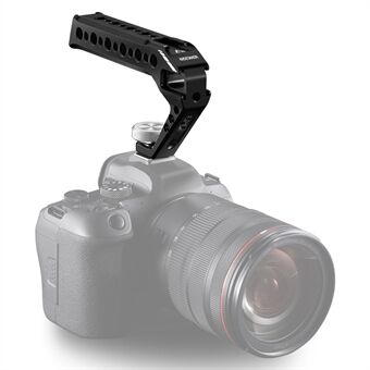 NYARE ST28 Top Handle Grip Kamerahandtag med Cold Shoe 1/4 3/8-tums hål för DSLR kamerabur Mikrofonfyllningsljus