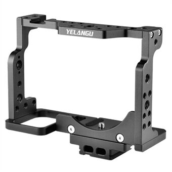 YELANGU C15-A Aluminiumlegeringshus Bur för Nikon Z6 / Z7 / Z6II / Z7II kameraskyddsram för vloggning