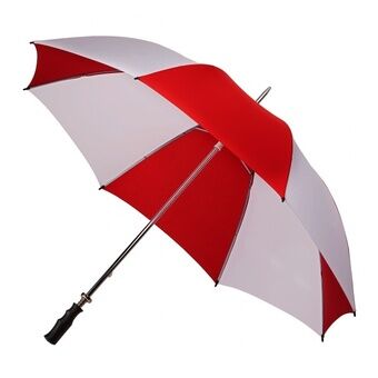 Paraplyhand som öppnar 120 cm vit / röd