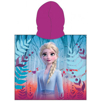Badponcho Frozen II flickor 50 x 115 cm bomullslila