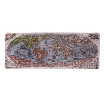 Stor musmatta med världskarta - 30 x 80 x 3 cm - Old School